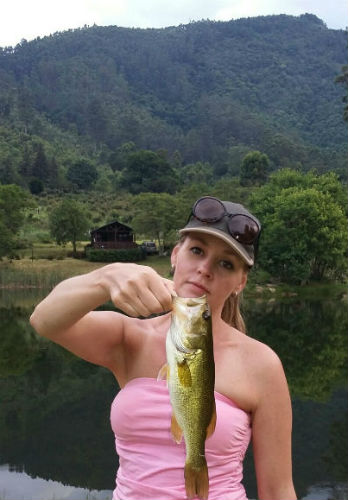 Suitably unimpressed with her small bass