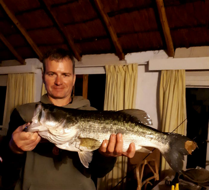 Night fishing always delivers a couple of nice bass