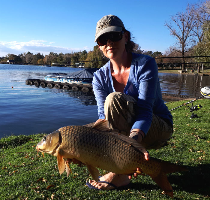 Our biggest catch at Heathbridge was this nice 5kg common carp