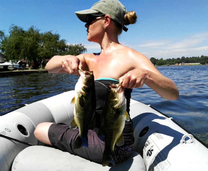 At Witbank Dam they were so active we both caught a bass each at the same
