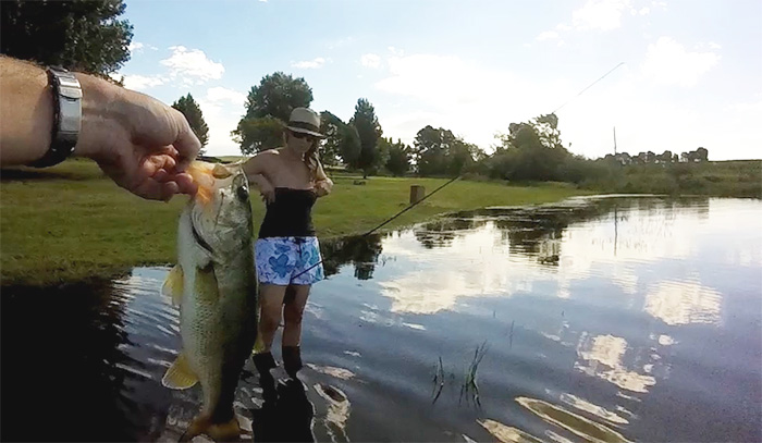 Another little bass for Martin at Midmar Dam Kwazulu Natal