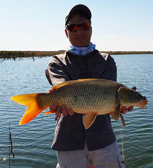 Aloe park arabie dam martin carp off boat