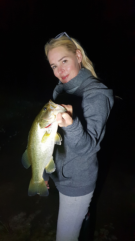 Mearns dam fountain hall cottage night fishing bass