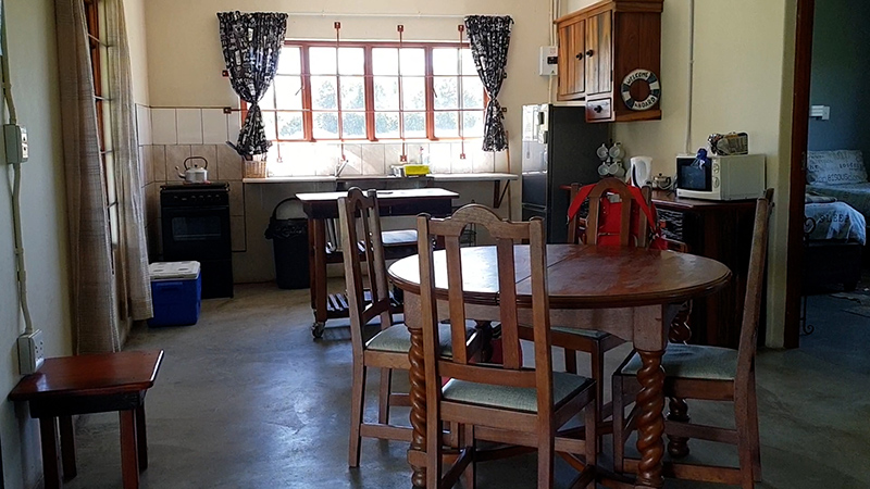 The kitchen at the cottage at Fountain Hall Guest Farm