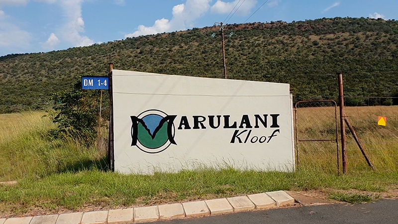 The Marulani Kloof Lodge sign at Loskop Dam