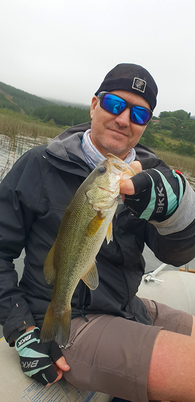 A nice bass caught at Stanford Lake Lodge