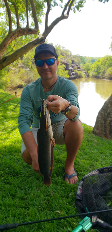 A barbel caught at Aloe Rock Lodge