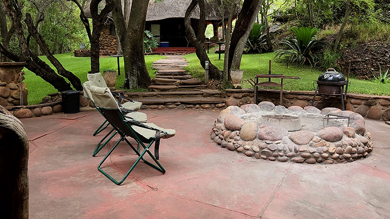 The boma entertainment area at Aloe Rock Lodge