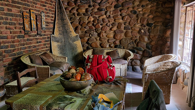 The lounge at Aloe Rock Lodge