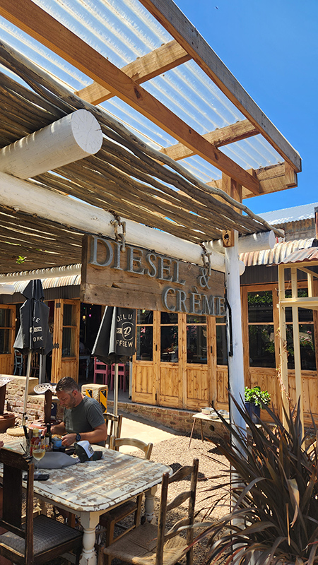 Diesel & Creme restaurant on Route 62 in Barrydale