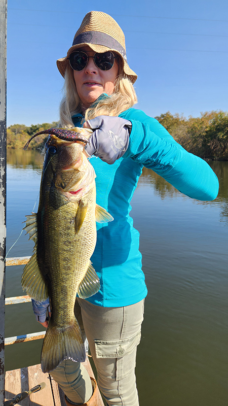 Bass caught on the Olifants River at Aqua Diqua