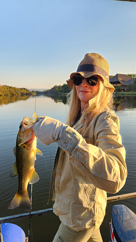 Bass caught on the Olifants River at Aqua Diqua
