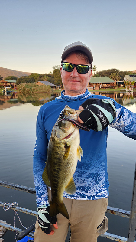 A nice bass caught on the Olifants River at Aqua Diqua