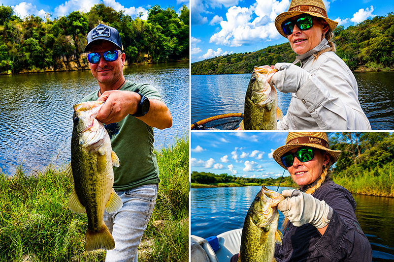 Some of the bass caught at Groendraai River Cottages