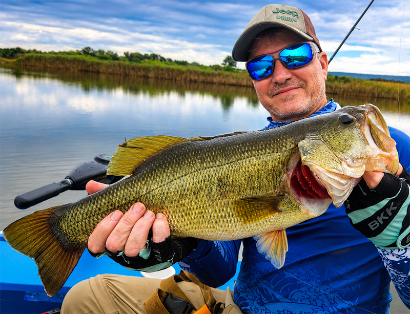 Nice bass caught at Groendraai River Cottages