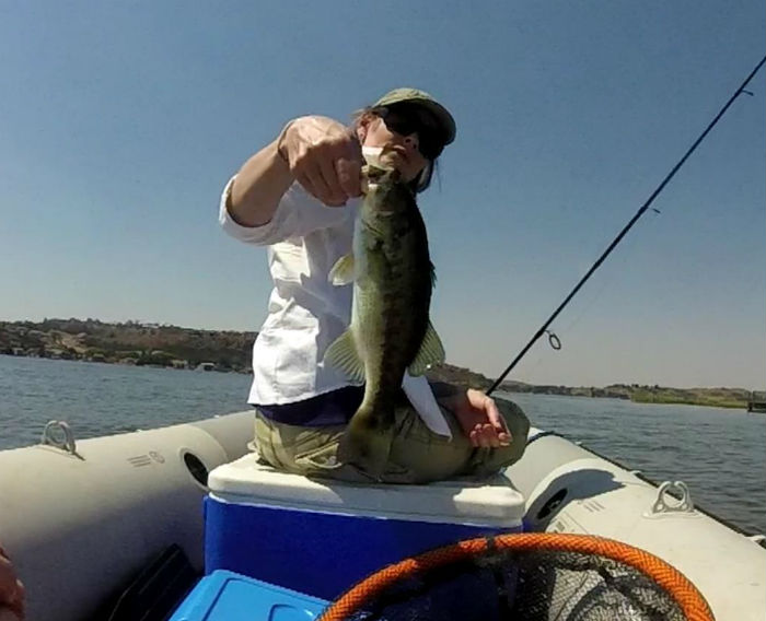 A bass caught at Bronkhorstspruit Dam