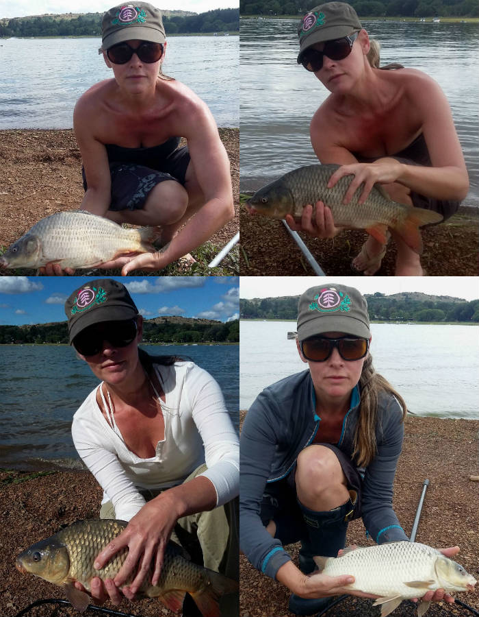 We caught a few carp at Baja Dam at Bronkhorstspruit Dam