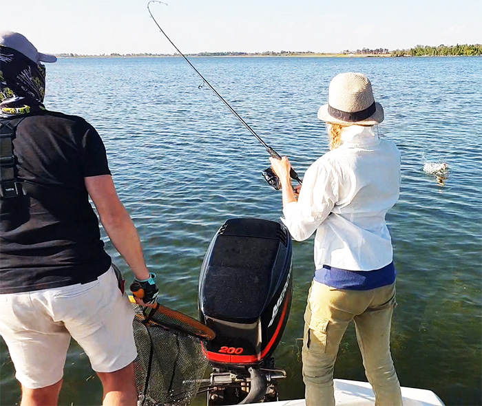 Topwater fishing from a boat at Boskop Dam