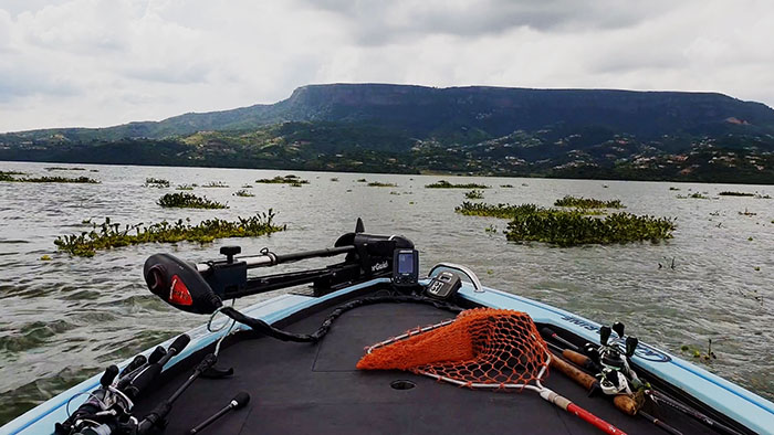Bass boat on Inanda Dam