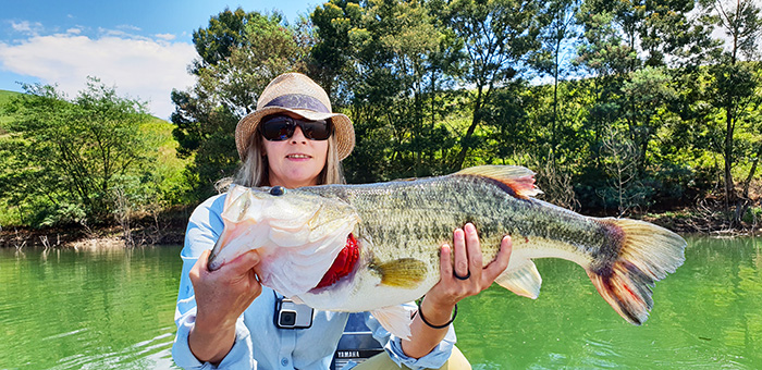 Linky's personal best bass at Midmar Dam