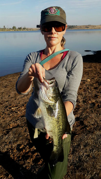 Fishing for bass in the spring