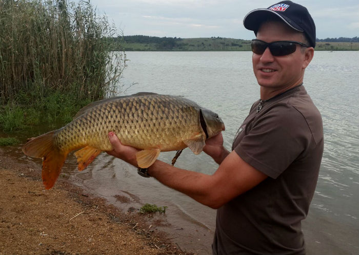 Not the biggest carp, but Martin was happy