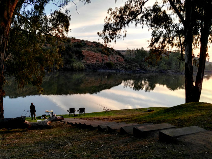 View of the fishing area from the house at Flamingo's River Lodge